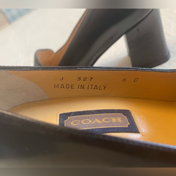 COACH Black Heel Shoes/ Made in Italy Sz 6-pre authenticated - Picture 4 of 6